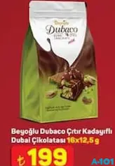 BEYOĞLU DUBACO ÇITIR KADAYIFLI DUBAİ ÇİKOLATASI 16X12,5 G fiyat ve kampanya bilgisi